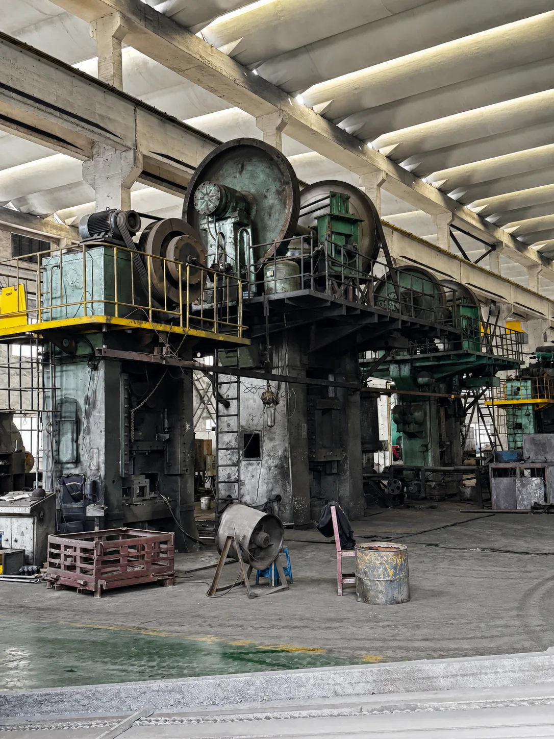 13000-ton friction screw press at a NOKX manufacturing site