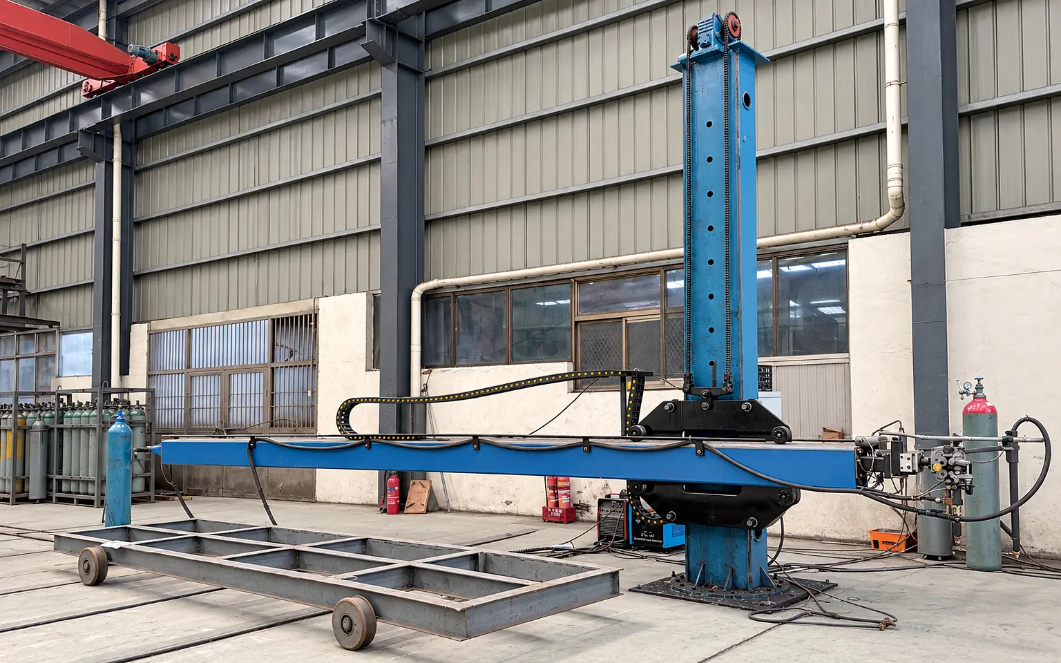 NOKX internal TIG welding equipment in the workshop